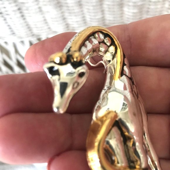 Giraffe Pendant Pin New Safari Zoo Dual Function Necklace Brooch Triple … - Picture 4 of 12